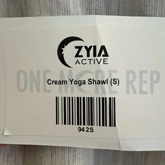 NWT Zyia Active Cream Yoga Shawl Size small - Picture 5 of 6